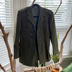 Vintage Military Jacket Army Green